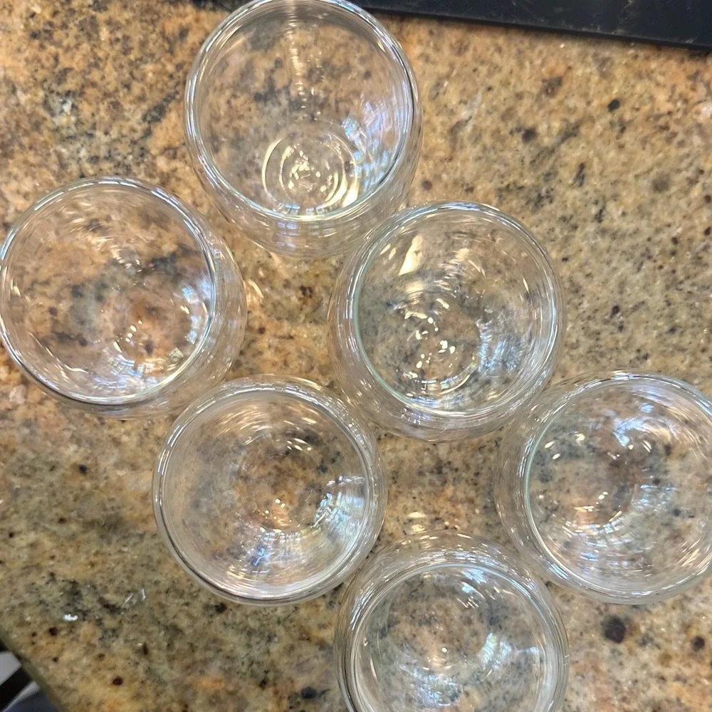 Crate&Barrel Clear Double-Walled Glass Cups